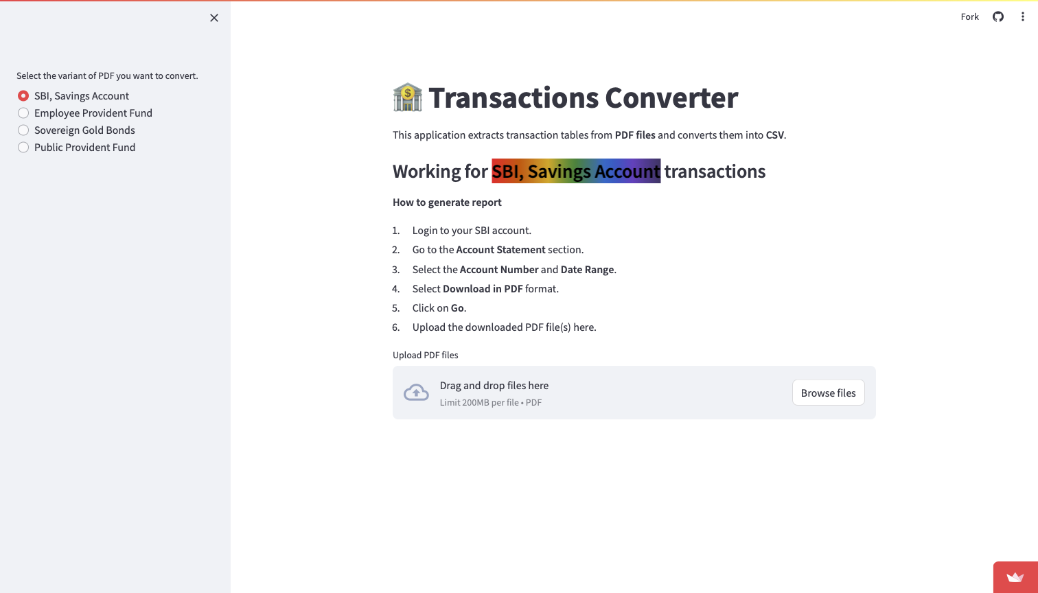 Transactions Converter Screenshot